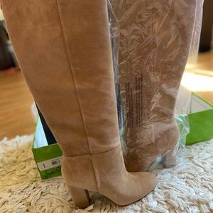 Sam Edelman camel suede knee high boots